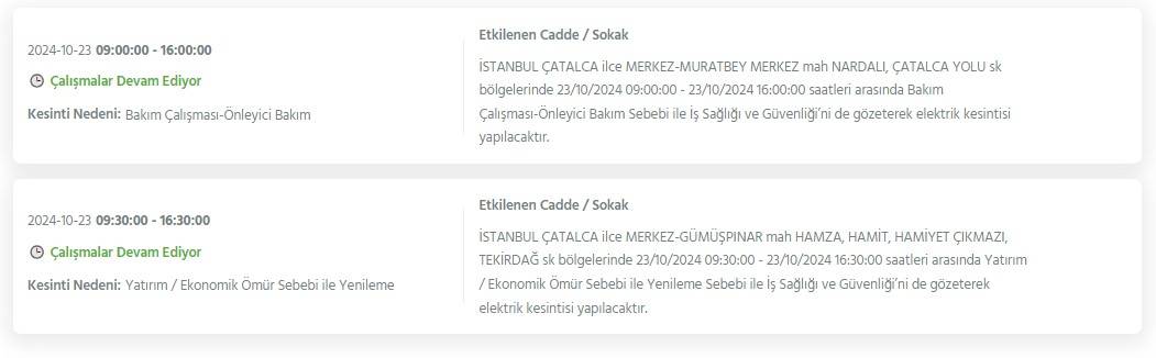 İstanbul'un 21 ilçesinde 8 saati bulacak elektrik kesintisi! Bu gece yarısından itibaren başlıyor 19